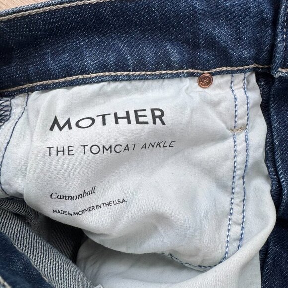 MOTHER Superior The Tomcat Ankle Jeans Straight Leg in Cannonball Blue Denim - Picture 9 of 13